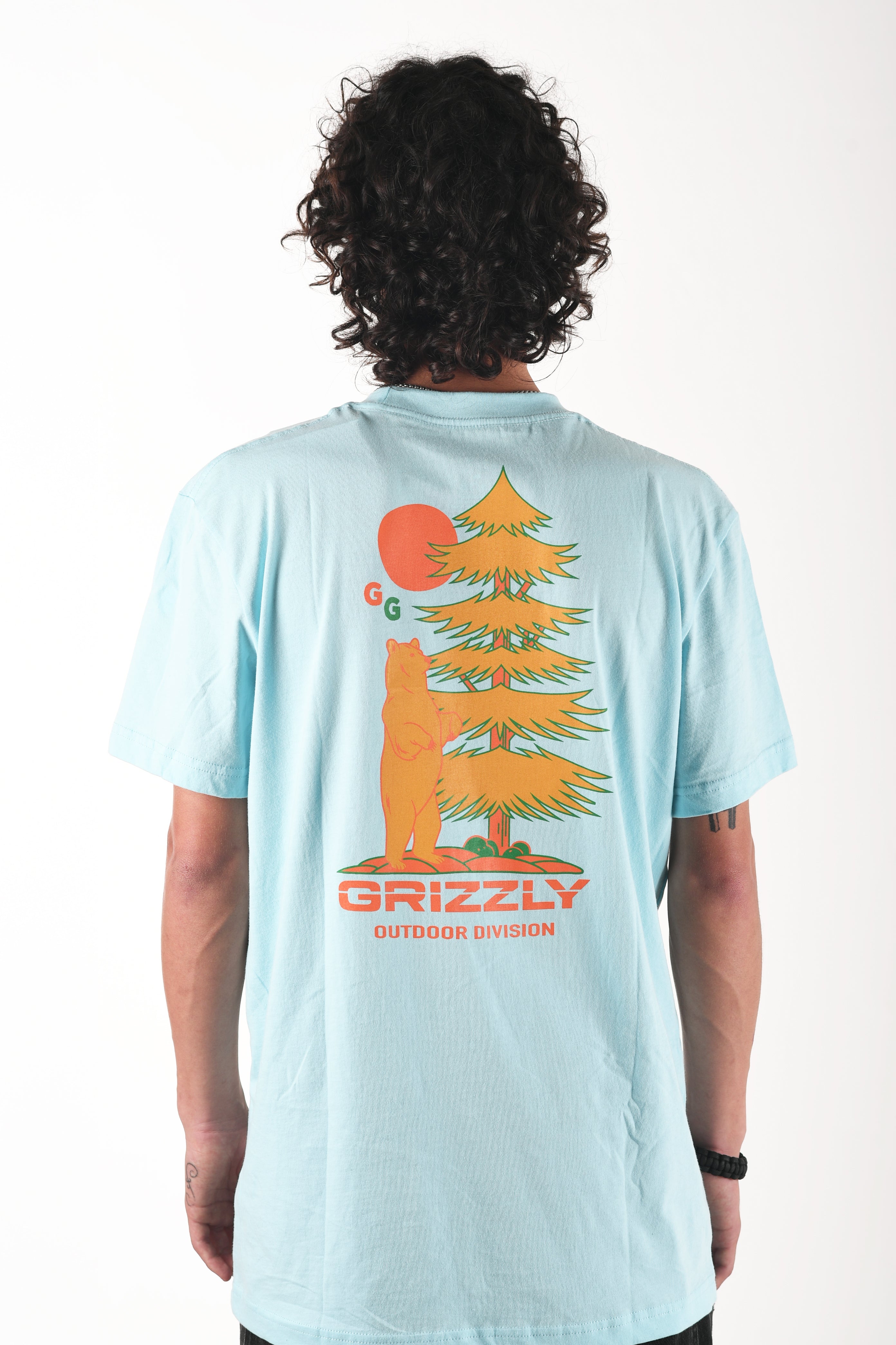 Remera Grizzly Standing Bear - Powder Blue
