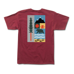 Remera Grizzly Tread Lightly - Burgundy