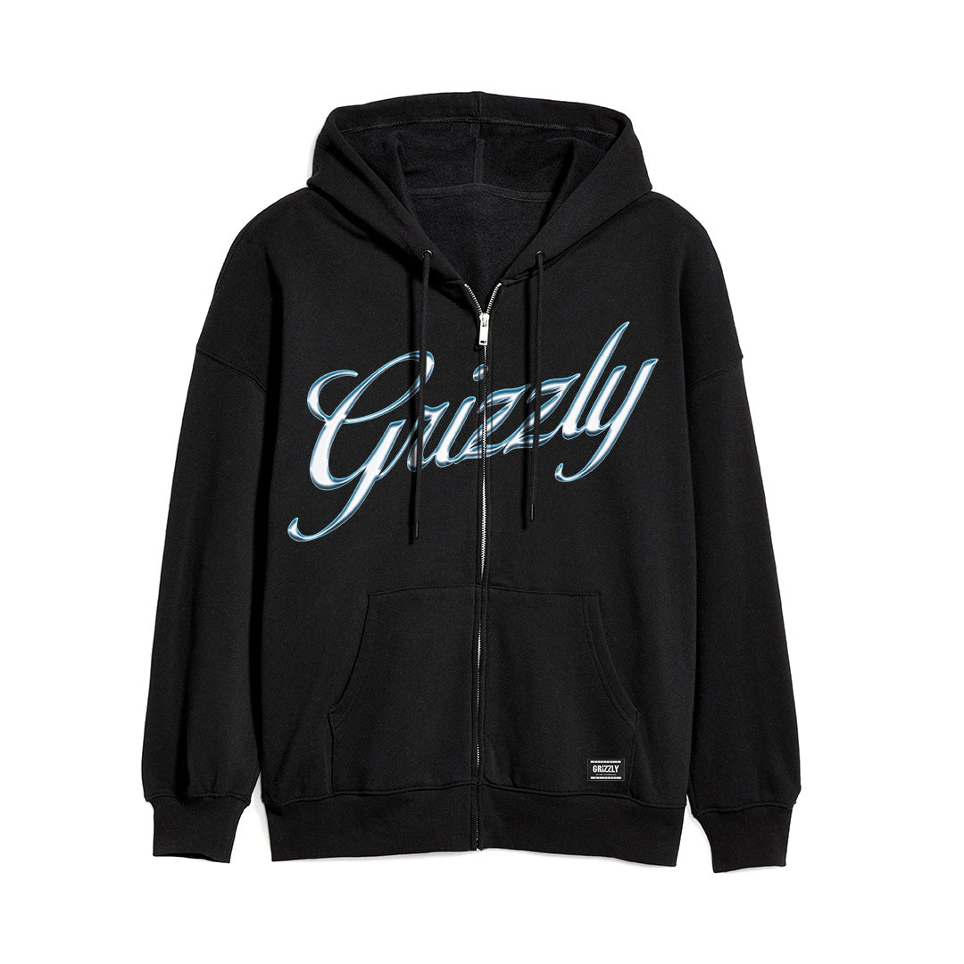 Campera Canguro Grizzly Glacier Zip - Up Hoddie Black