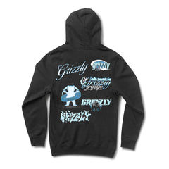 Campera Canguro Grizzly Glacier Zip - Up Hoddie Black