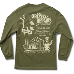 Remera Manga Larga Grizzly Repairs - Olive