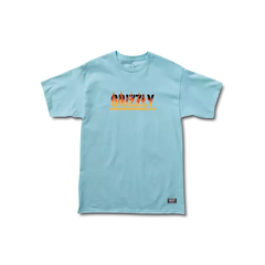 Remera Grizzly Fire Starter - Sky Blue