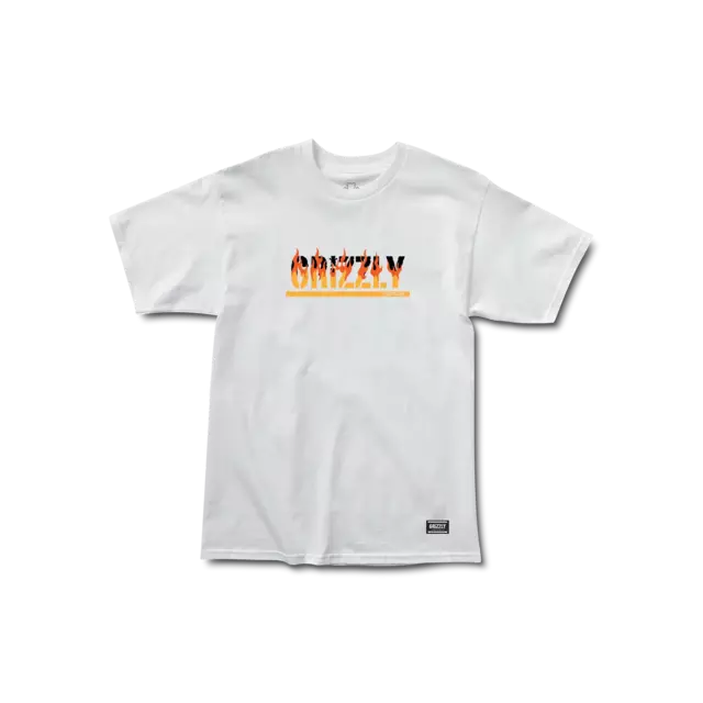 Remera Grizzly Fire Starter - White