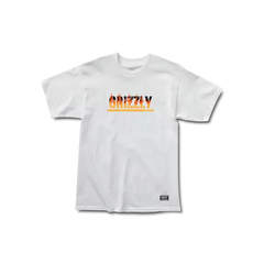 Remera Grizzly Fire Starter - White